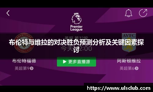布伦特与维拉的对决胜负预测分析及关键因素探讨